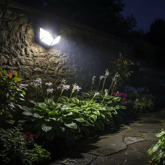 Solar Lamp with Motion Sensor, 100 LEDs, 20W, IP.65, Black