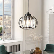 Modern Classic Chandelier, Suspended, Monica LC910/3LBK, 3 X E27, Black, Metal and Glass, Adjustable Height