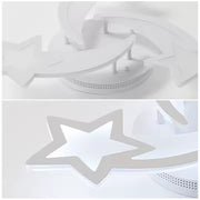 LED chandelier with Ipomoea remote control, 48W, 3 stars, cold/hot/neutral light, unstable, white