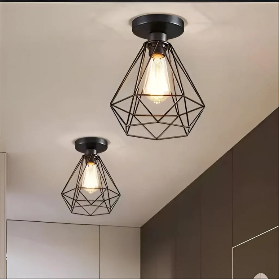 Aethra Chandelier, 1x E27, Metal, Black 