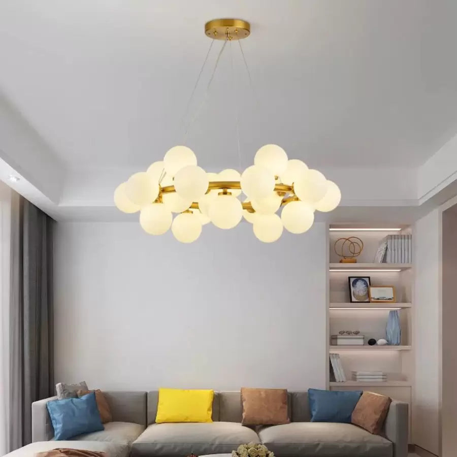 Arianna Chandelier 25x G9 White Gold 
