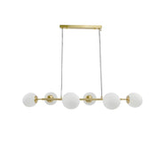 Capris Chandelier, 6x E27, Metal, Gold 