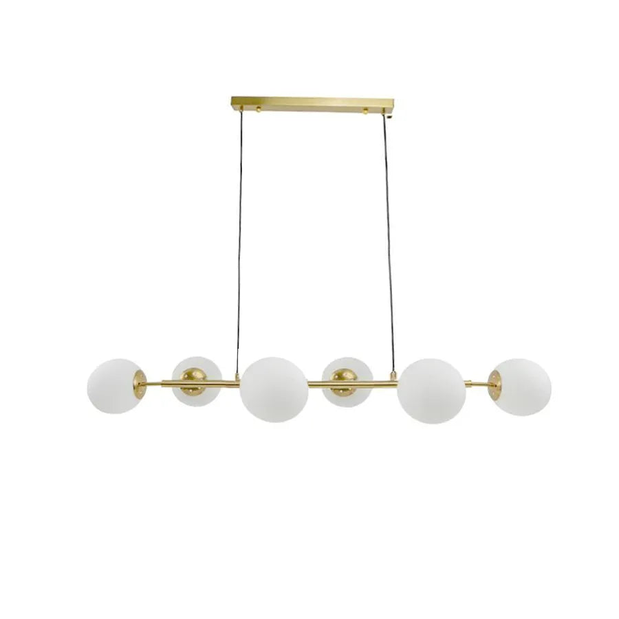 Capris Chandelier, 6x E27, Metal, Gold 