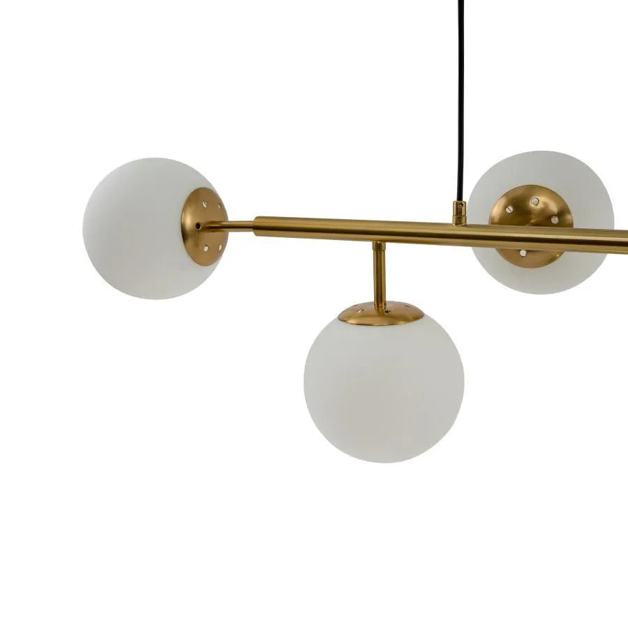 Capris Chandelier, 6x E27, Metal, Gold 