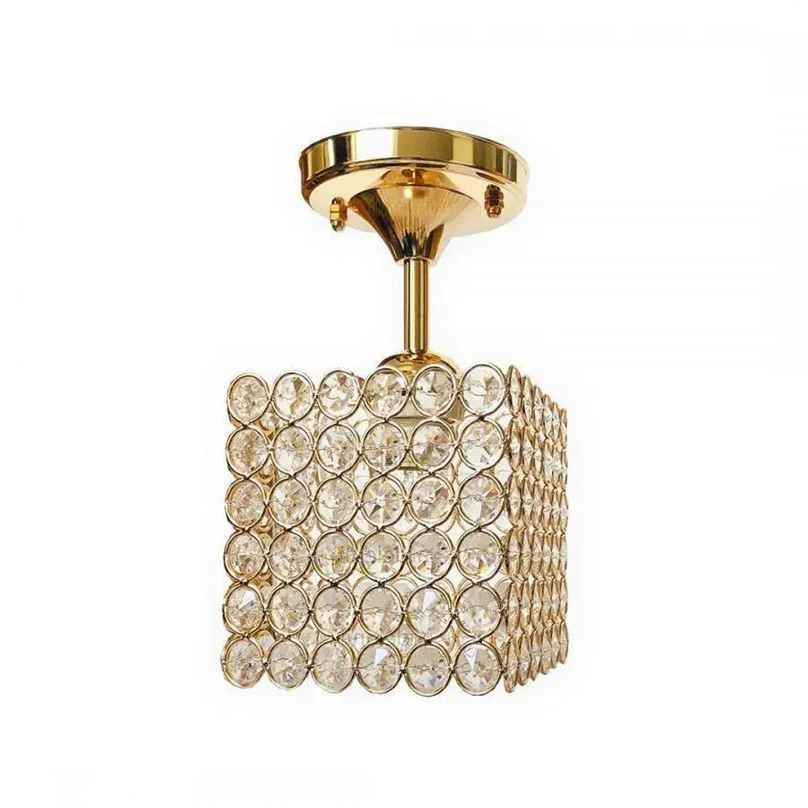 Catrina Crystal Chandelier, 1*E27, Square, Gold