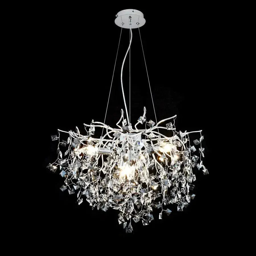 Konnan Crystal Chandelier 6*E14 Diameter 60cm White