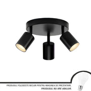 Joom Chandelier with Round Projectors 3XGU10 Black