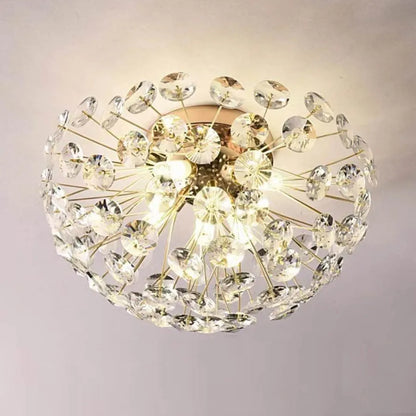 MINUET Crystal Chandelier 4x G9, Diameter 35cm, Shiny Gold