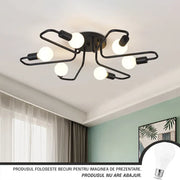MODERNIST Hexa 6 Chandelier, 6x E27, Black, Modern Design