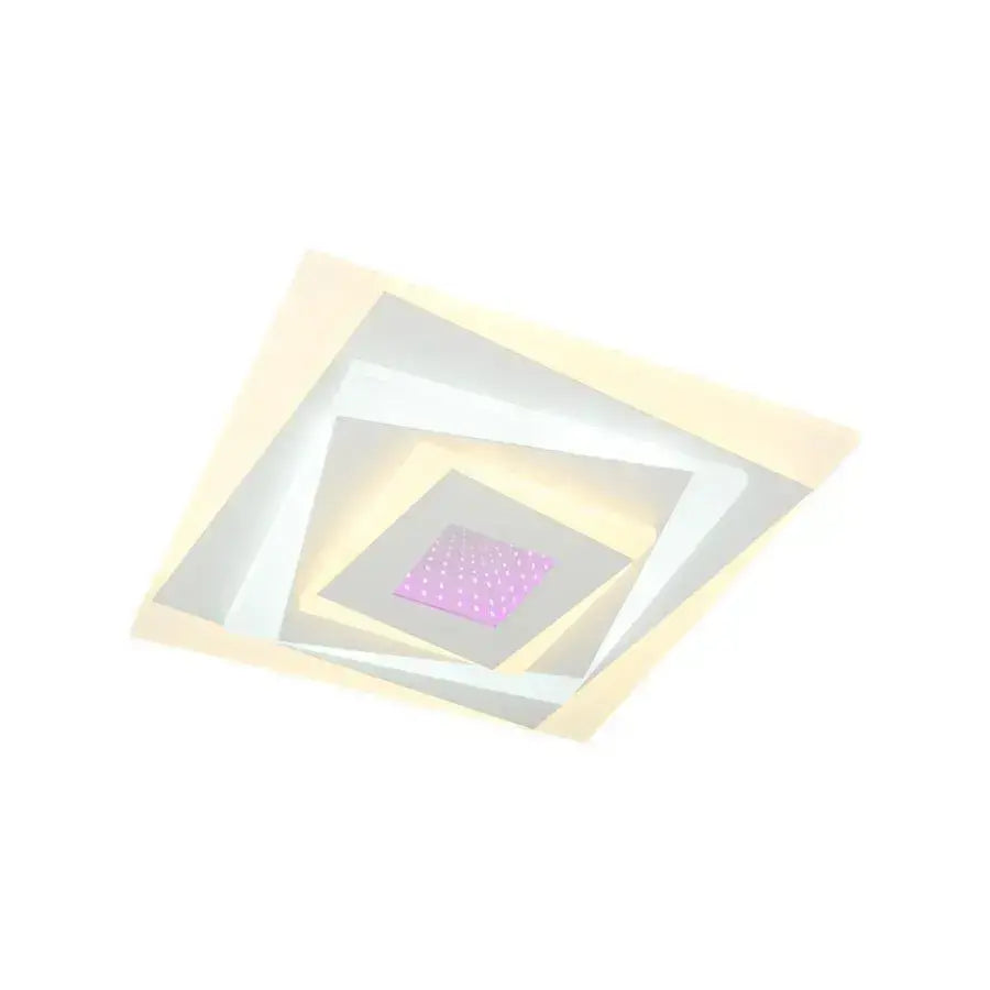 3D LED Chandelier NIVARA Square, Diameter 30cm, 20W RGB, White, Cold/Warm/Neutral Light