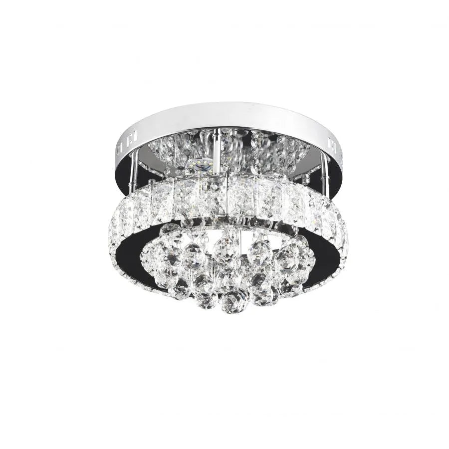 Abel LED Chandelier, 24W, Cold/Warm/Neutral Light, Chrome and Crystal