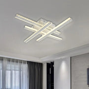 Abigaia LED Chandelier with Remote Control, 2.4Ghz, 136W, Acrylic, White