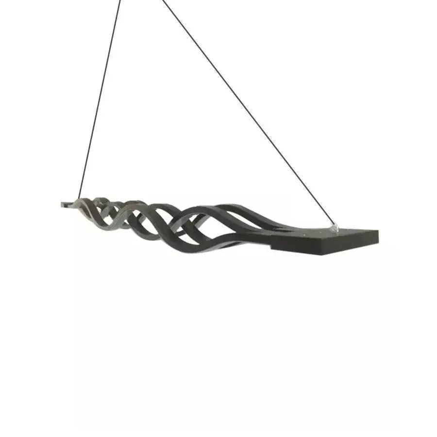 LED chandelier suspended with Wave remote control, 76W, adjustable height, cold/hot/neutral light, unstable, black