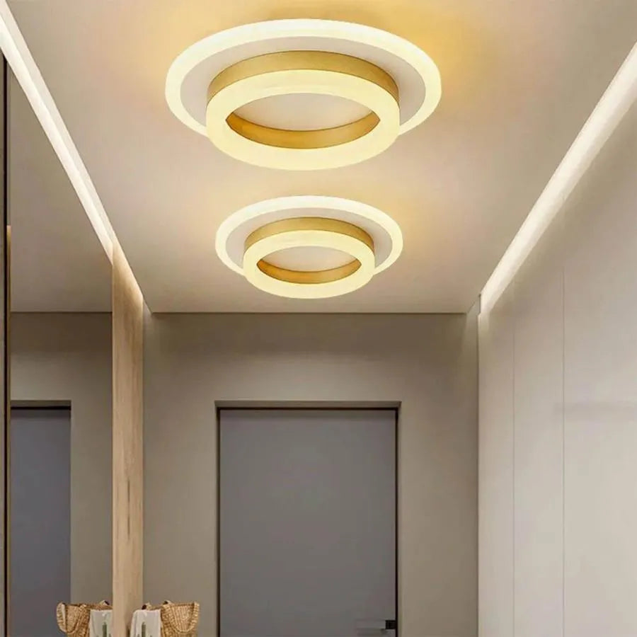 SOLENA Rotonda LED Chandelier White Gold, Diameter 25cm, 13W, Cold/Warm/Neutral Light