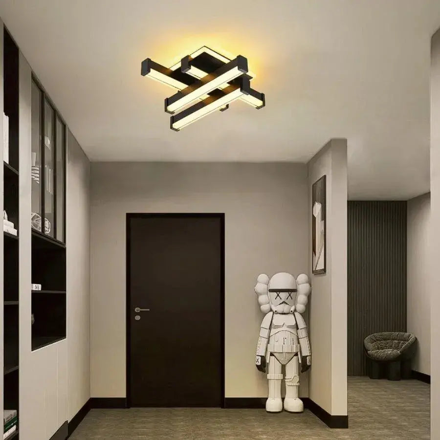 Cade LED Chandelier 54W Black White