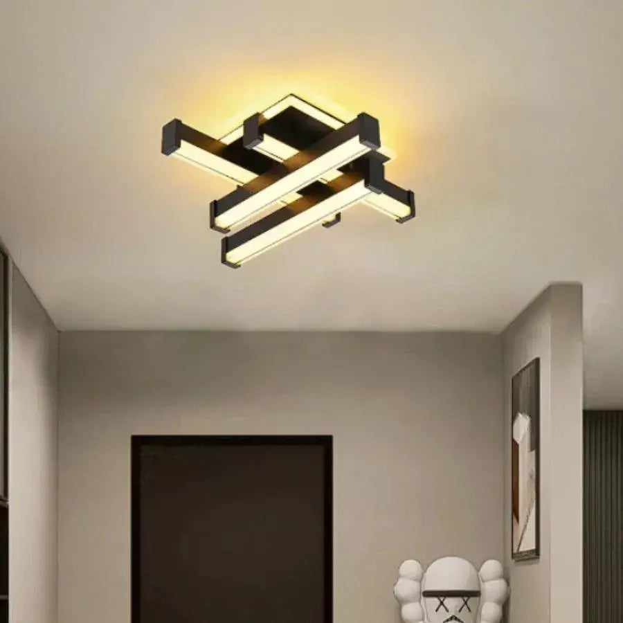 Cade LED Chandelier 54W Black White