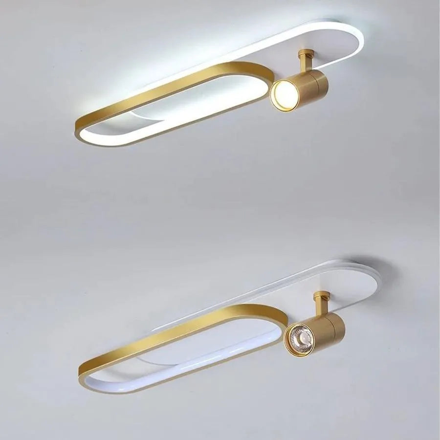 Camilla LED chandelier, 49W, cold/hot light/neutral adjustable acrylic and white and golden projector