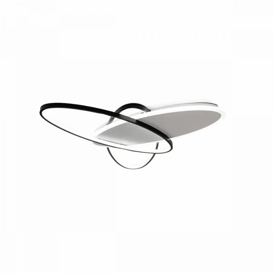 LED chandelier with Carolina remote control, 81W, 3 squares, cold/hot/neutral light, unkind, black