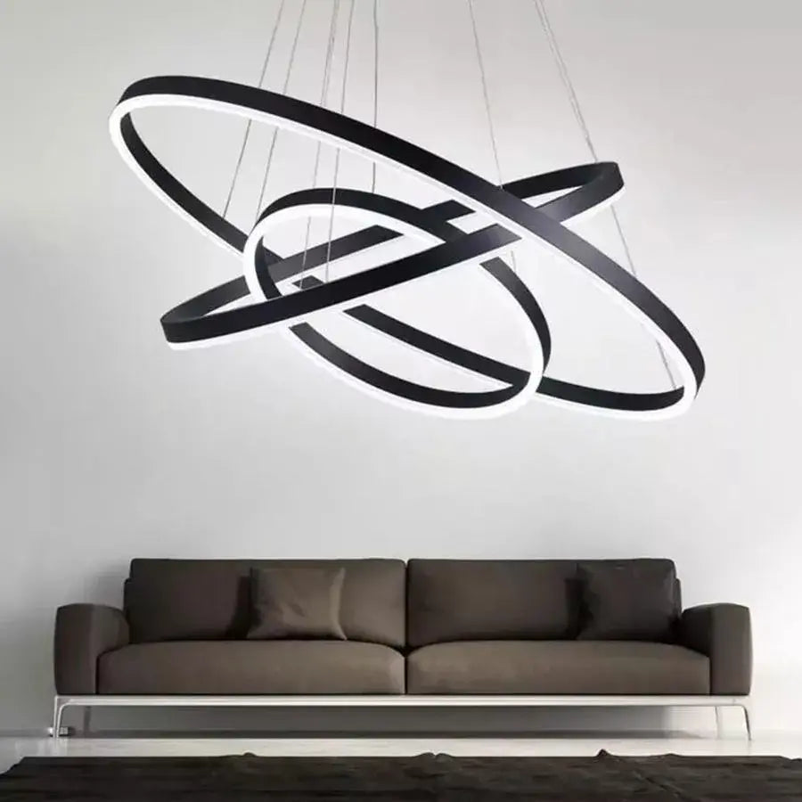 Casiana LED Chandelier with Remote Control, 130W, Black, Dimmable