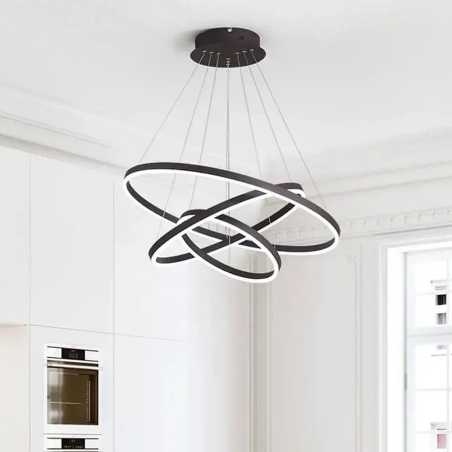 Casiana LED Chandelier with Remote Control, 130W, Black, Dimmable