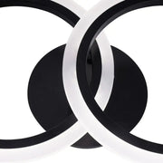 LED Chandelier with Remote Control BETTY, 28W, 2 Circles, Cold/Warm/Neutral Light, Dimmable, Black 