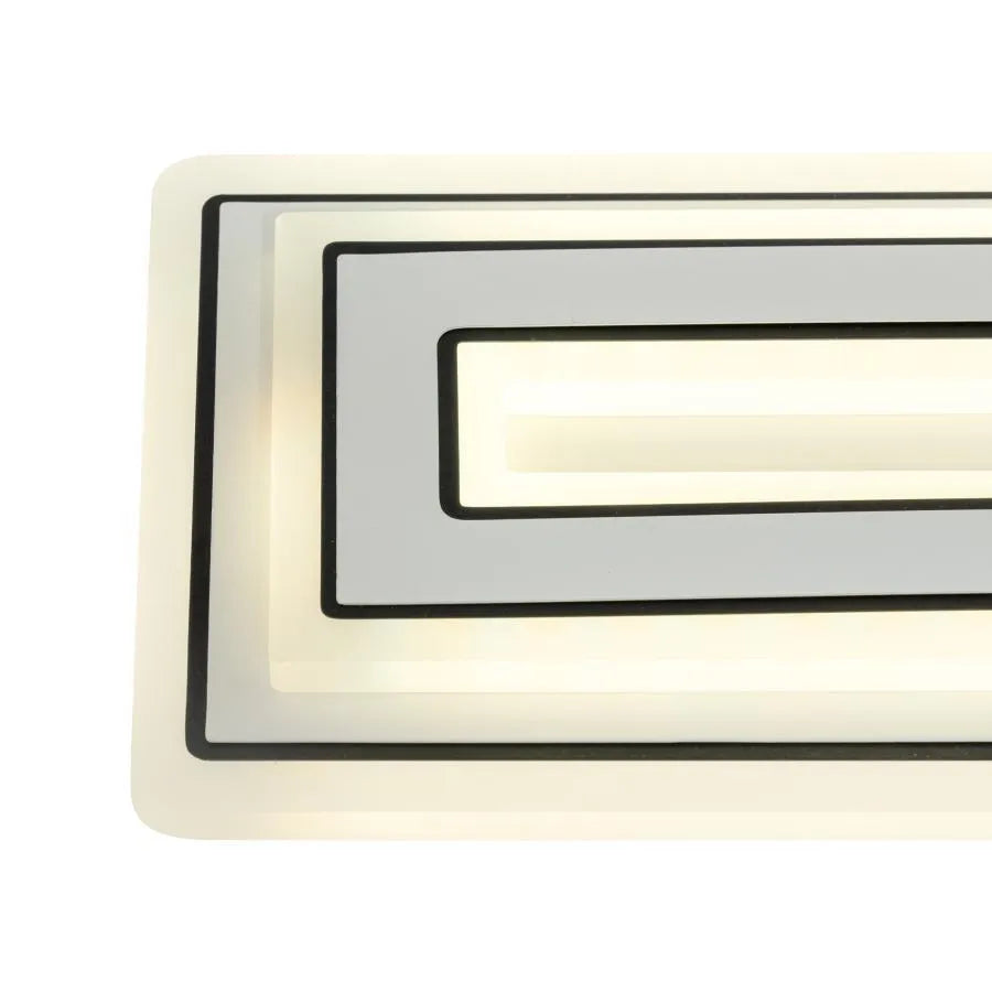 Chloe LED Chandelier, 100W, Acrylic and Metal, White 