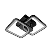 LED Chandelier with Remote Control, ZOE, 2 Squares, 39W, Cold/Warm/Neutral Light, Dimmable, Black