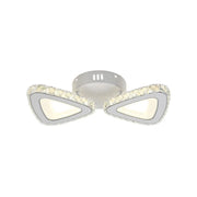 Cleon LED Chandelier with Remote Control, 2.4Ghz, 56W, Acrylic and Crystal, White