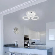LED Chandelier CRINA, 24W, 3 Circles, Neutral Light, White