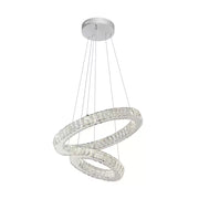 Cassian Crystal LED Chandelier 80W Dimmable Diameter 50cm Silver