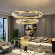 LED Crystal Chandelier with Remote Control Cairo 98W Gold