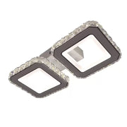 LED chandelier with remote control QUADRIS, 24W, 2 Squares, Cold/Warm/Neutral light, Dimmable, White