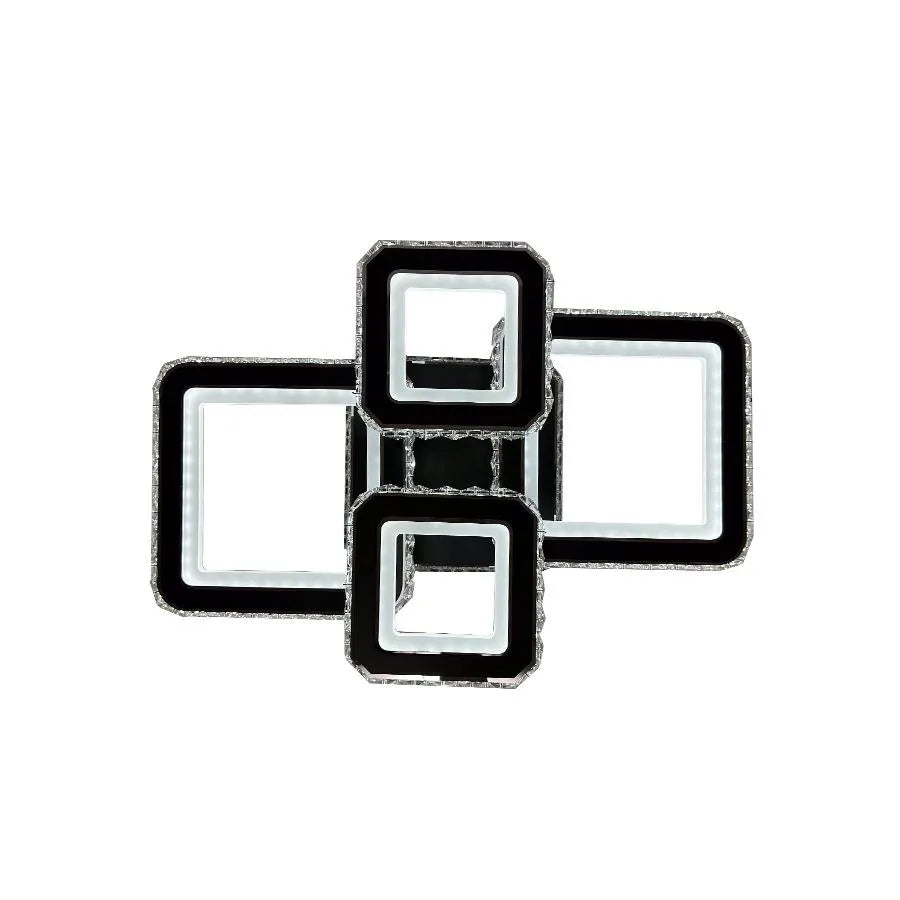 LED Crystal Chandelier RGB with Remote Control Blakely 154W Dimmable Black