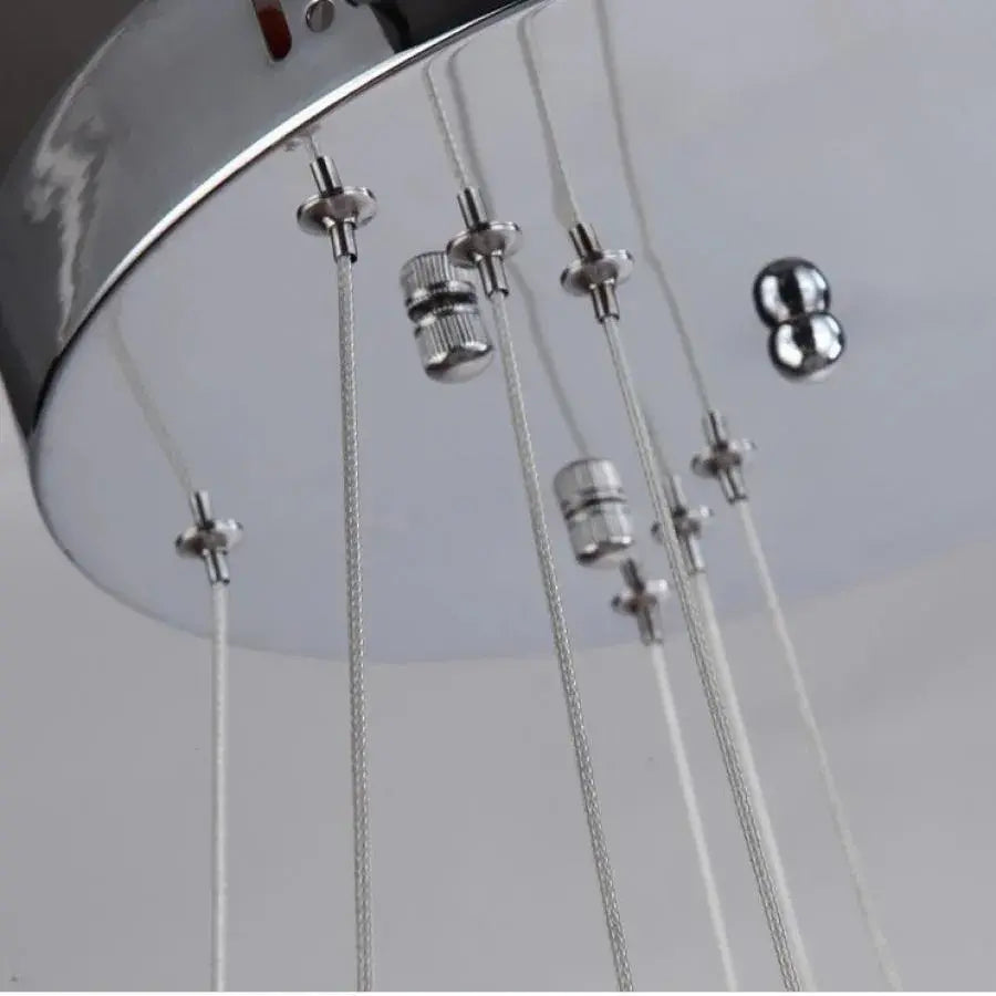 PRISM Luminis LED Chandelier, 78W, Crystal and Metal, 3 Circles, Dimmable, Adjustable Height, Cold/Warm/Neutral Light, Luxurious Lighting