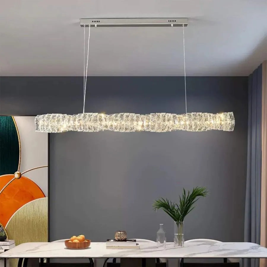 Crystal LED Chandelier with Remote Control Sehrazat 38W, Silver 