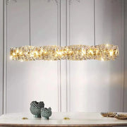 Crystal LED Chandelier with Remote Control Sehrazat 38W, Silver 