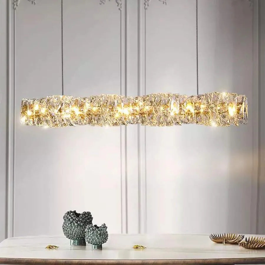 Crystal LED Chandelier with Remote Control Sehrazat 38W, Silver 