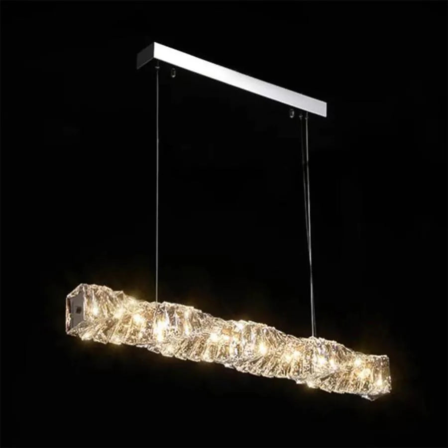 Crystal LED Chandelier with Remote Control Sehrazat 38W, Silver 