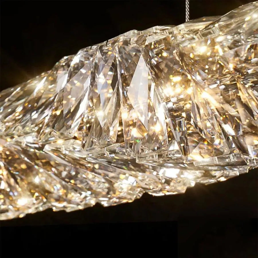 Crystal LED Chandelier with Remote Control Sehrazat 38W, Silver 