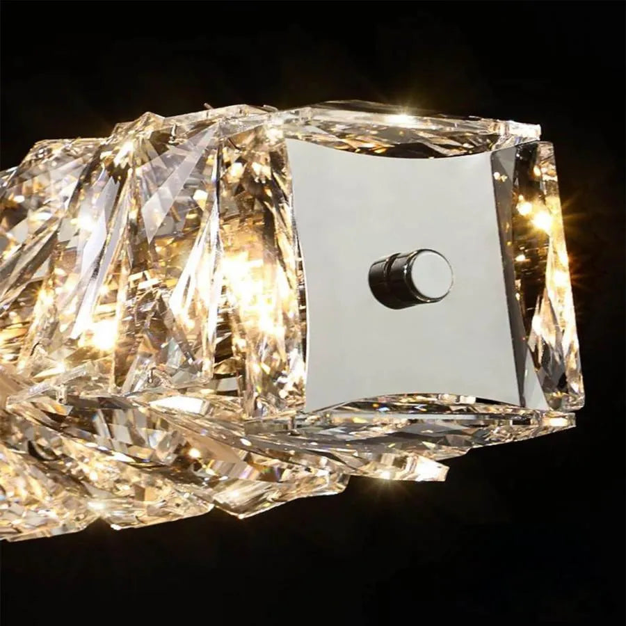 Crystal LED Chandelier with Remote Control Sehrazat 38W, Silver 