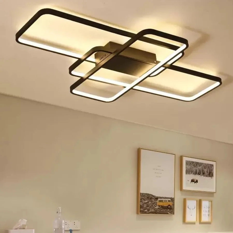 LED Chandelier with Remote Control AXIS 96W Dimmable Black 