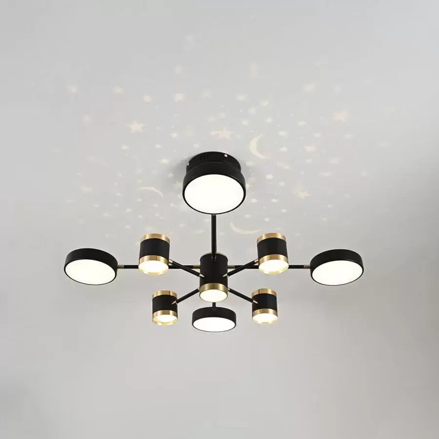 Jonis 87W Dimmable LED Chandelier with Remote Control Black