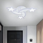 LED chandelier with Ipomoea remote control, 48W, 3 stars, cold/hot/neutral light, unstable, white