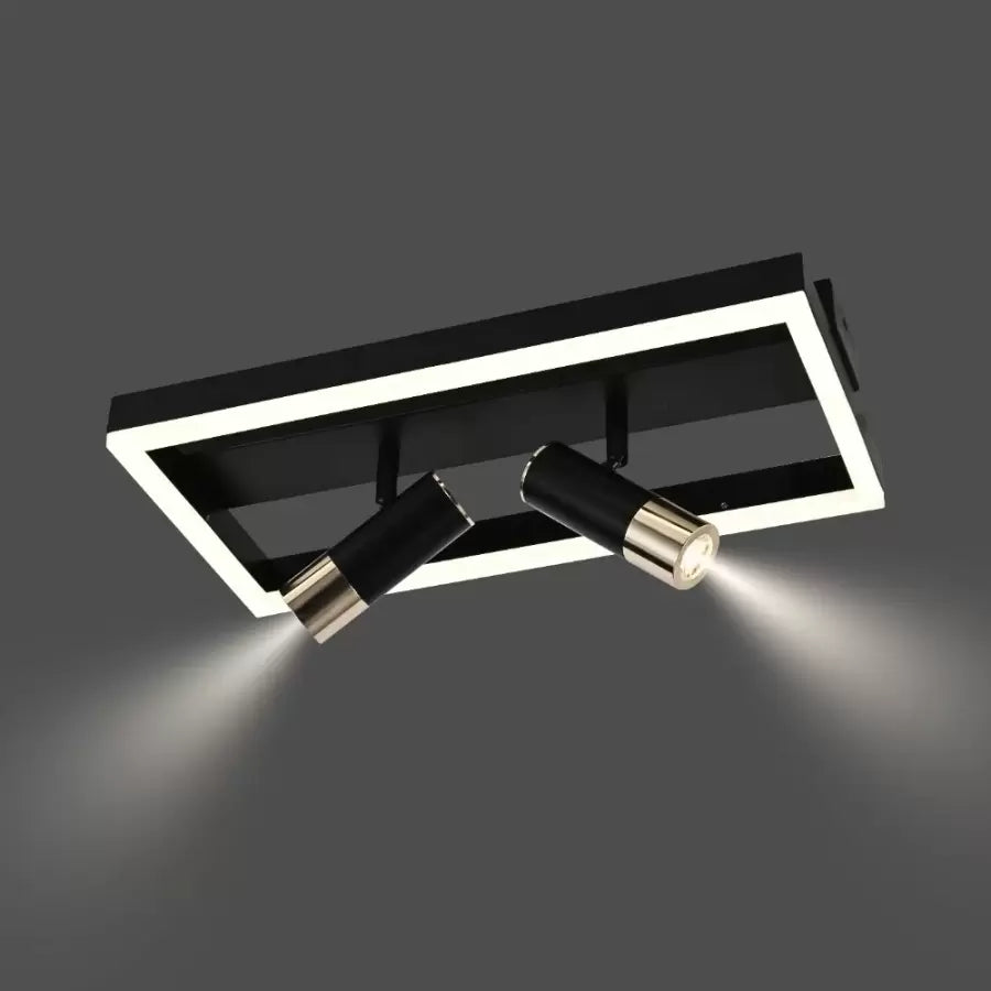 LED Chandelier with Remote Control Rohan 26W Dimmable Black White