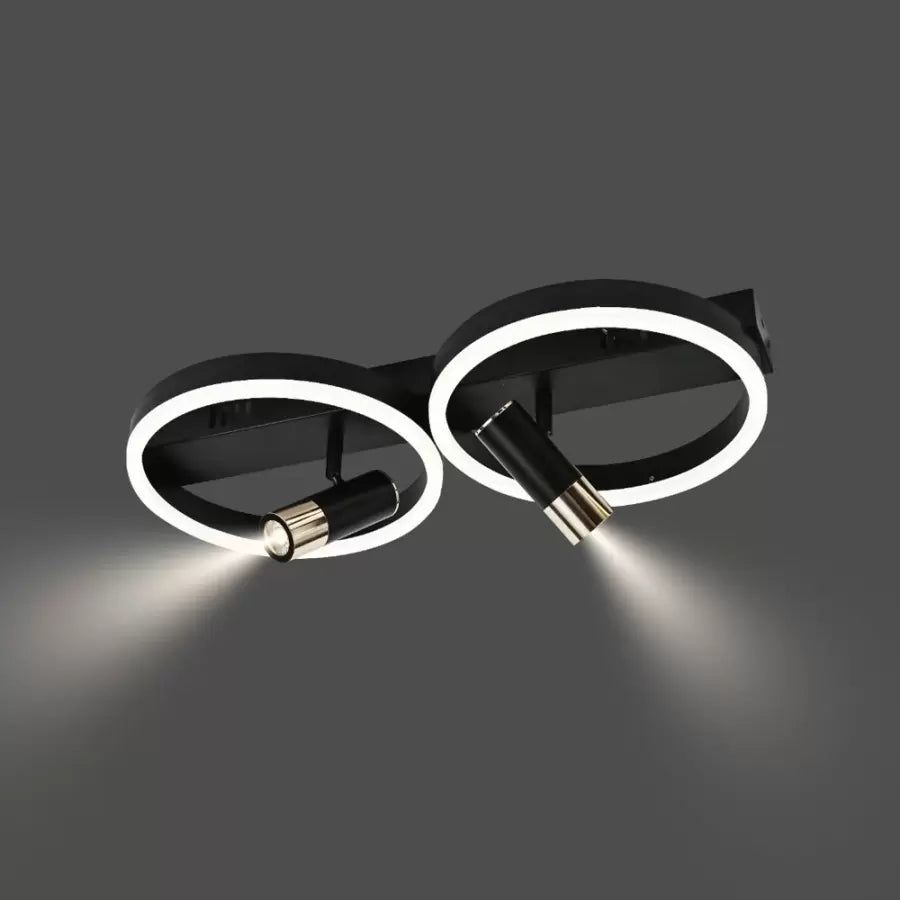 LED Chandelier with Remote Control Ruben 34W Dimmable Black