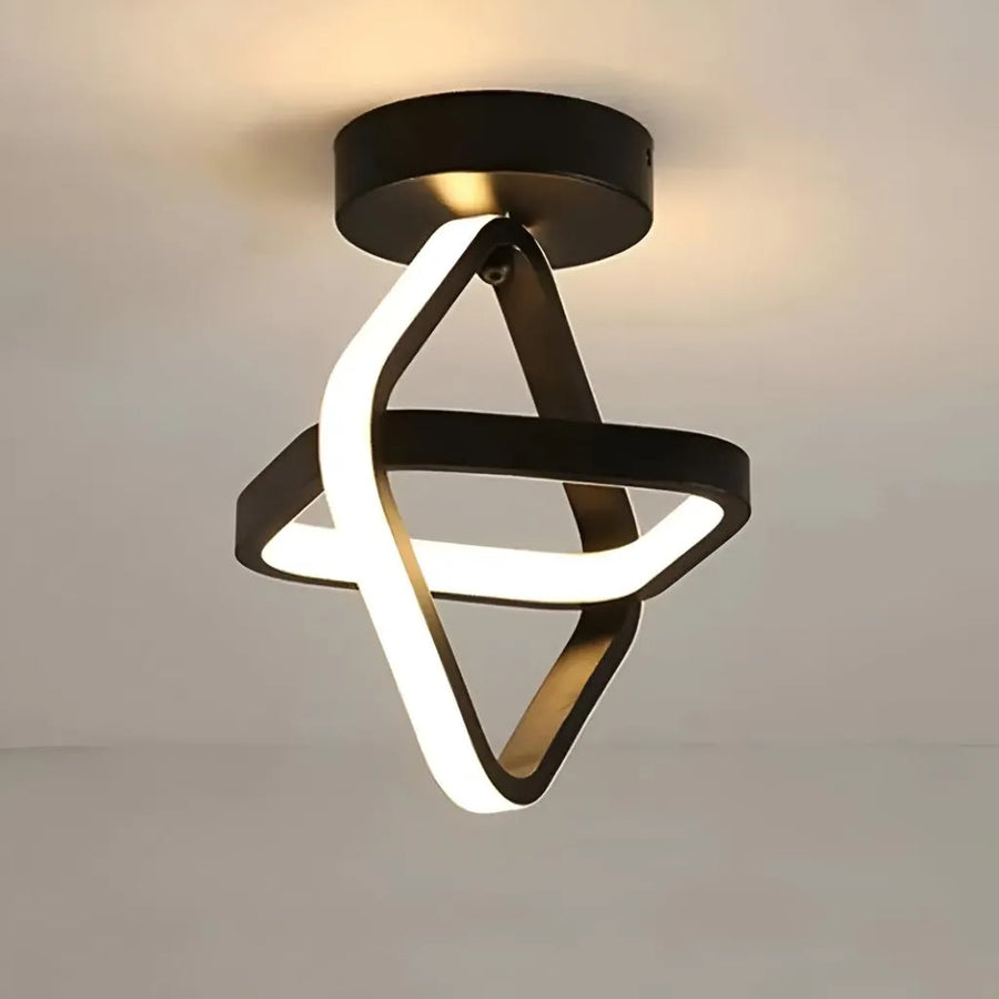 VERTEX Cubus LED Chandelier Crossed Diamonds, 13W, 2 Diamonds, Cold/Warm/Neutral Light, Black