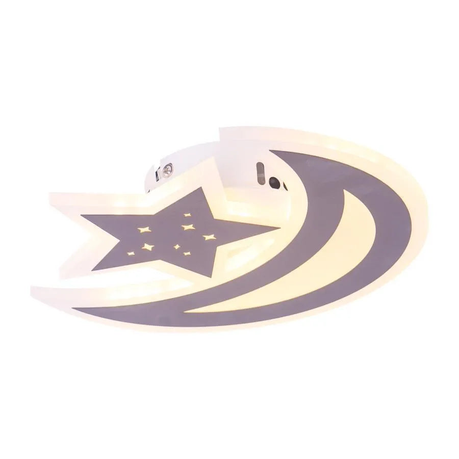 Elly Moon and Star LED Chandelier Cold/Warm/Neutral Light 36W Brown