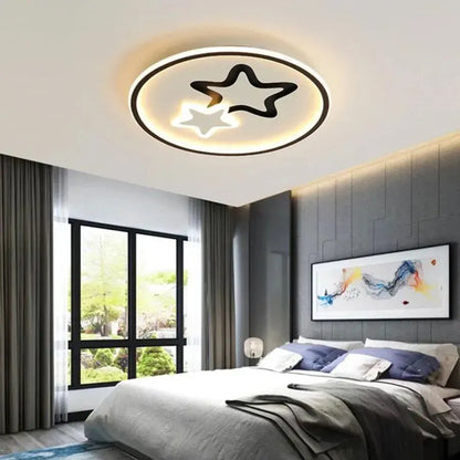 LED chandelier with remote control EMELIANA 57W, Star, Cold/Warm/Neutral light, Dimmable, Black