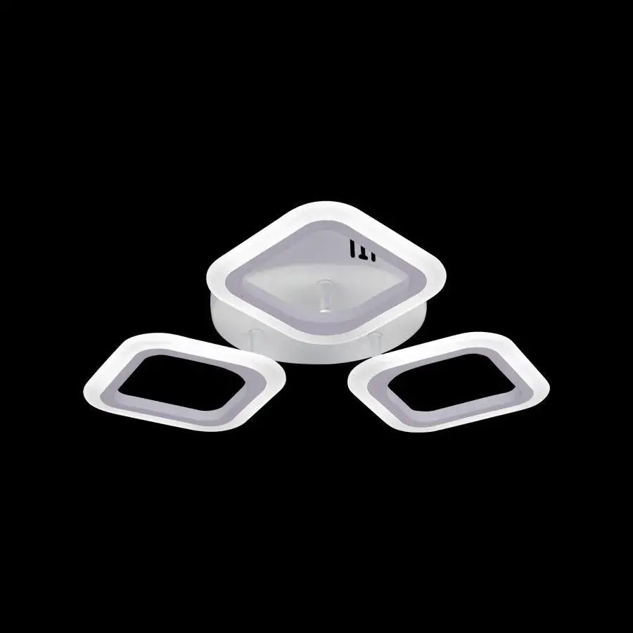 ERIKA LED Chandelier, 24W, 3 Squares, Neutral Light, White 