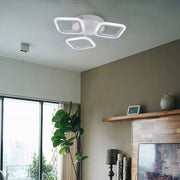 ERIKA LED Chandelier, 24W, 3 Squares, Neutral Light, White 